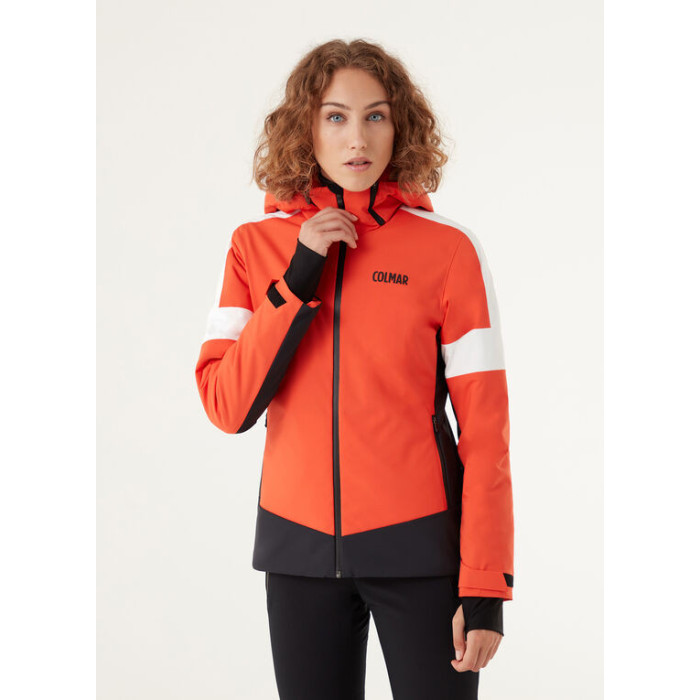 Colmar Damen Sapporo Skijacke, orange/weiss