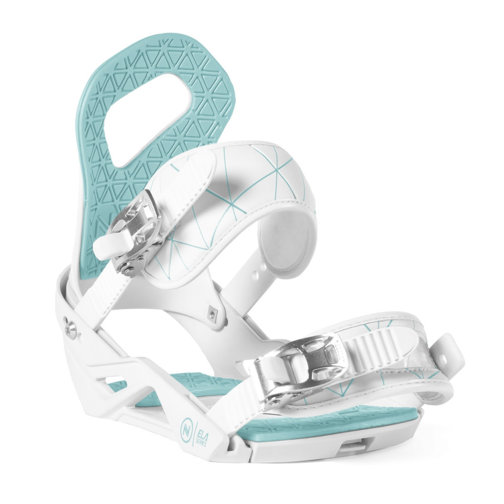 Nidecker Ela Snowboardbindung, weiss/mint