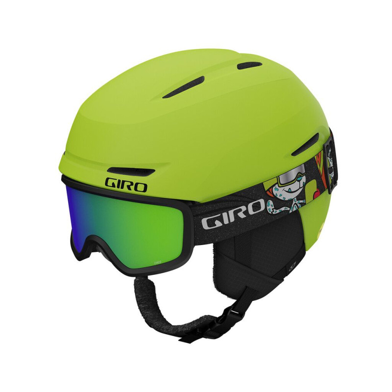 Giro Spur Flash Combo Skihelm und Brille, lime