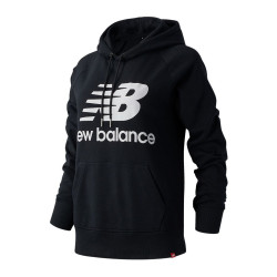 New Balance Essentials Stacked Logo PO Hoody Damen, schwarz