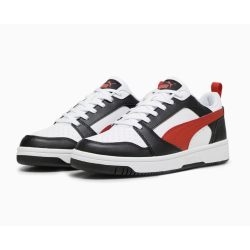 Puma Rebound V6 Low Freizeitschuh, weiss/schwarz