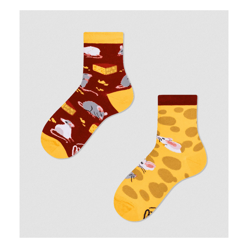 Many Morning Socken Kinder "Mouse&Cheese"