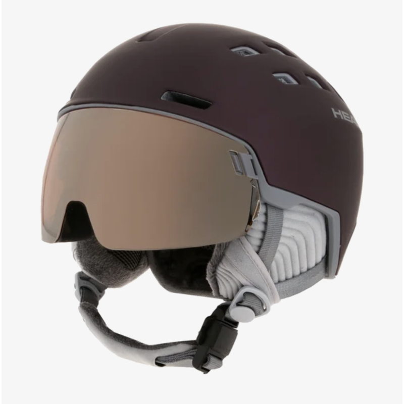 Head Rachel Damen Skihelm mit Visier, burgundy