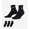 Nike Everyday Cushioned Trainings-Knöchelsocken (3 Paar), schwarz