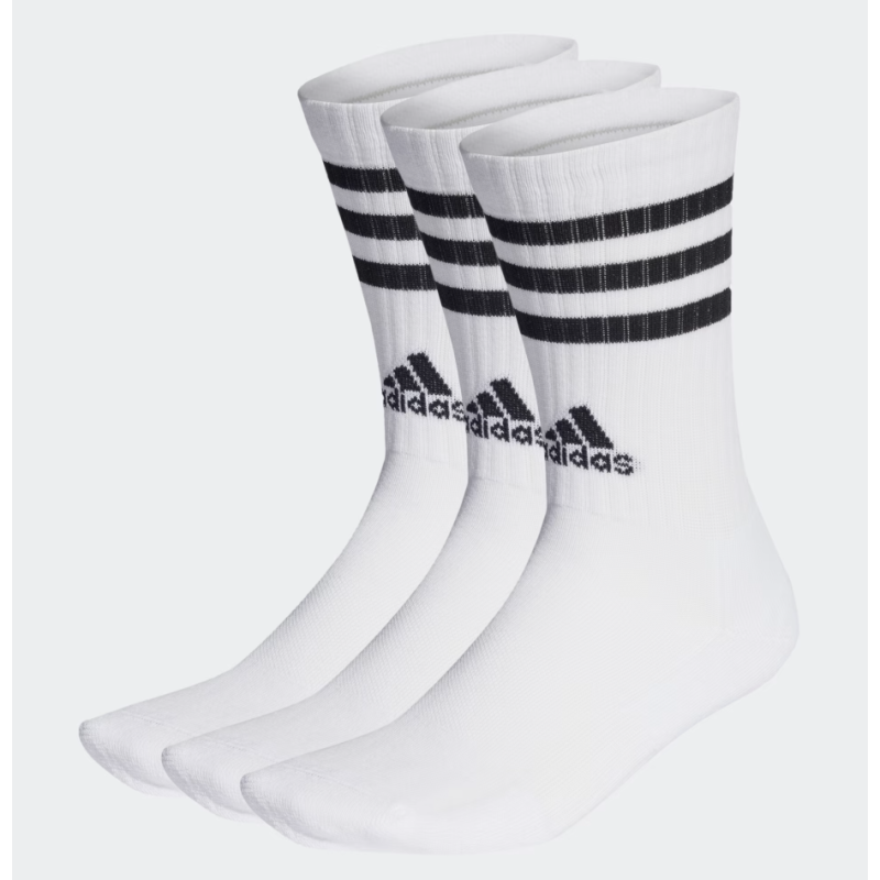 Adidas 3-Streifen Cushioned Crew Socken (3 Paar), weiss