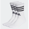 Adidas 3-Streifen Cushioned Crew Socken (3 Paar), weiss