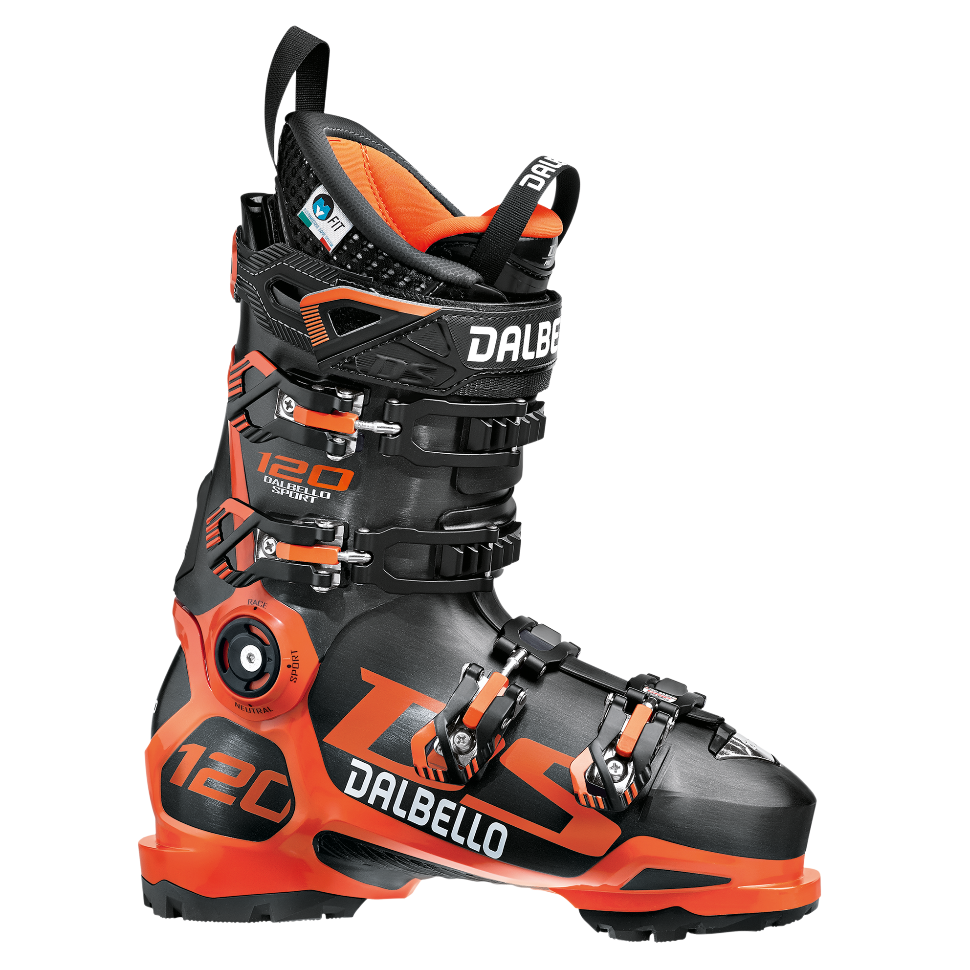 Dalbello DS 120 MS Herren Skischuh, schwarz/orange