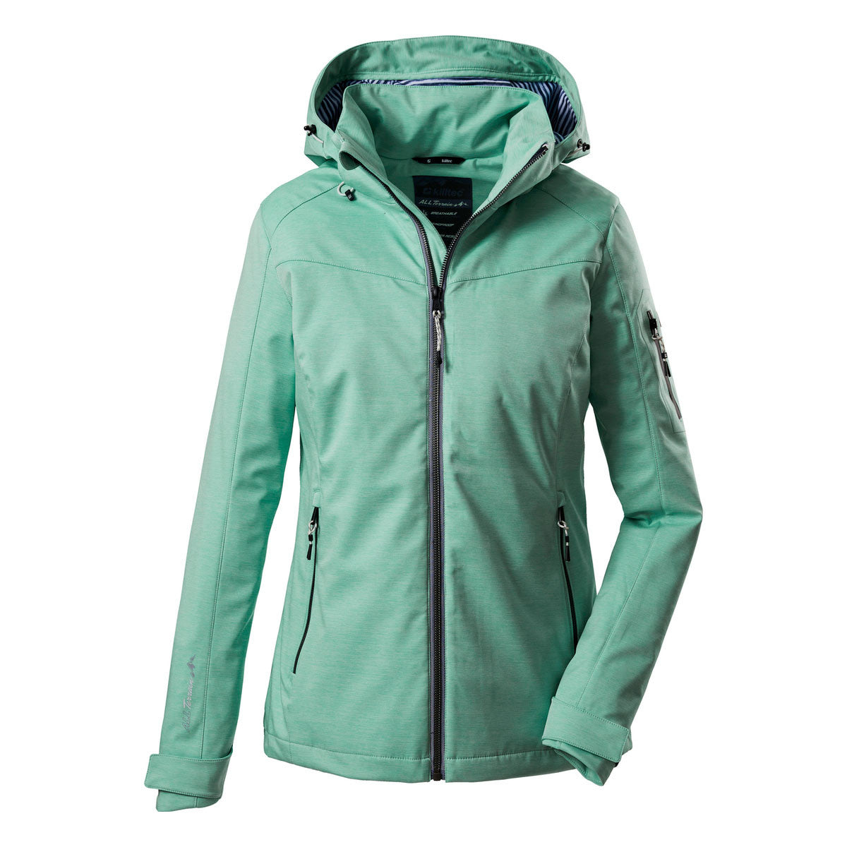 Killtec Vojak Damen Softshell Jacke mit abzippbarer Kapuze