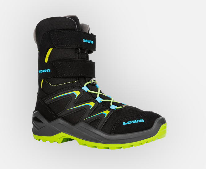 Lowa Maddox Warm GTX HI Kinder Winterschuh, schwarz/lime