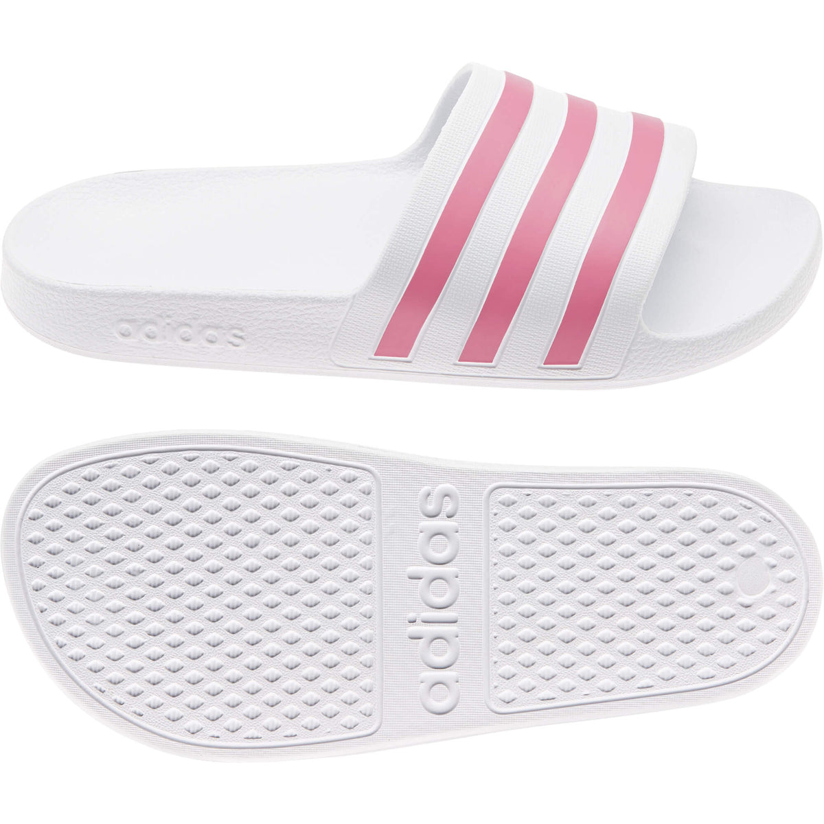 Adidas Adiletten Aqua, weiss/pink