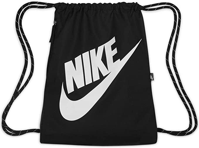 Nike Heritage Drawstring GymBag, schwarz