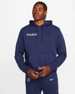 Nike PSG Paris Saint-Germain Hoodie, midnight Navy/White
