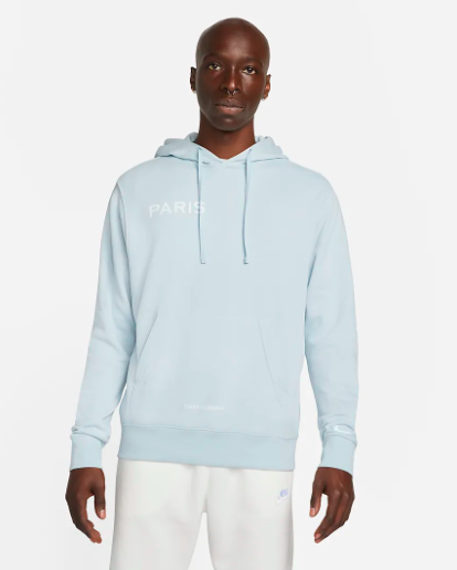 Nike PSG Paris Saint-Germain Hoodie, aura/white
