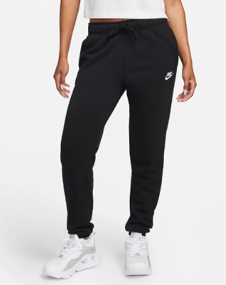 Nike Sportswear Club Fleece Jogginghose mit mittelhohem Bund für Damen, schwarz