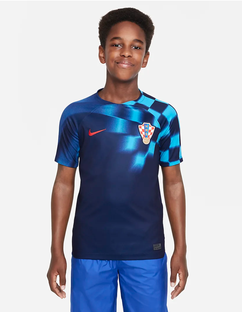 Nike Kroatien Fussballtrikot 2022/23 Stadium Away Kinder