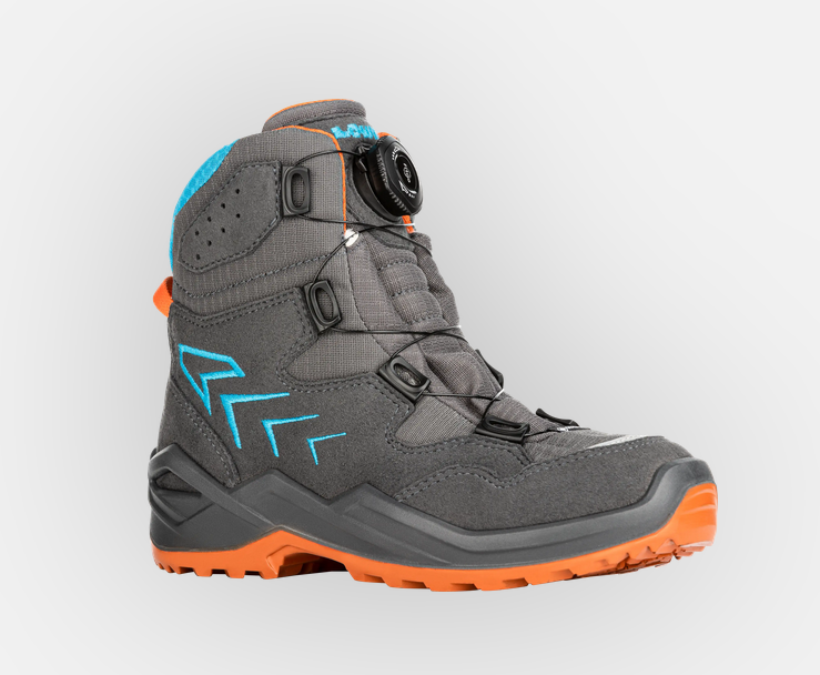 Lowa Firo GTX HI Kinder Winterschuh, anthrazit/türkis