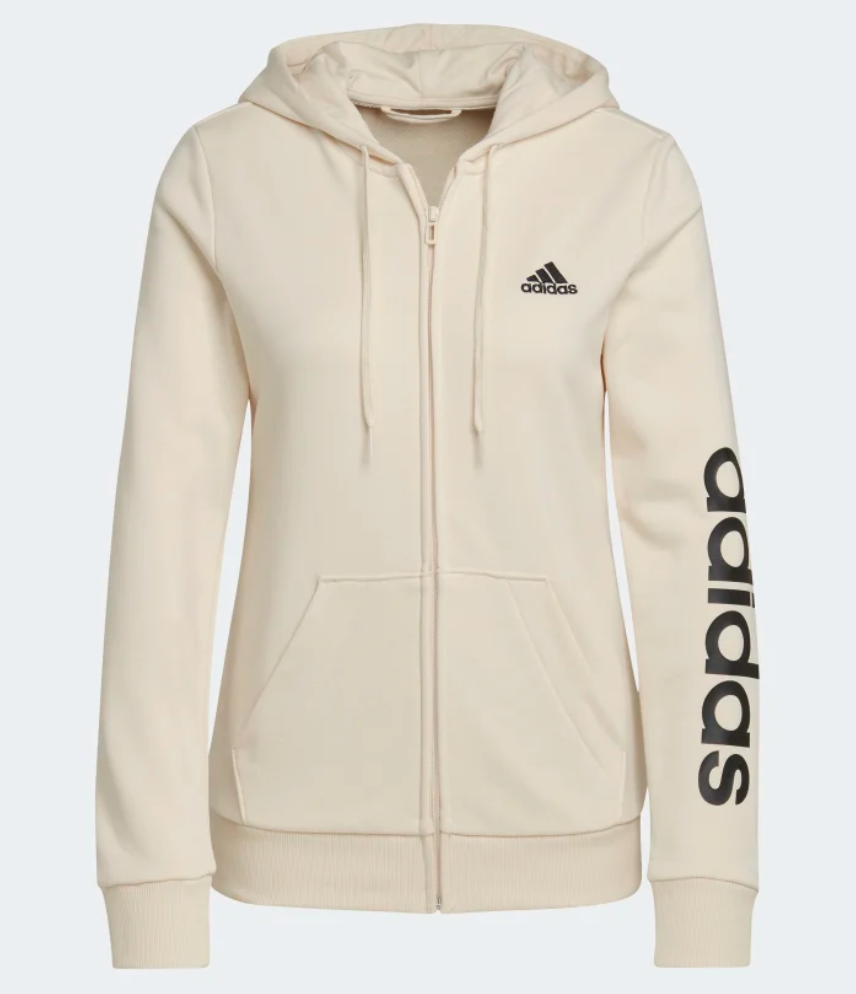 Adidas Essentials Logo Full-Zip Hoodie Damen, beige