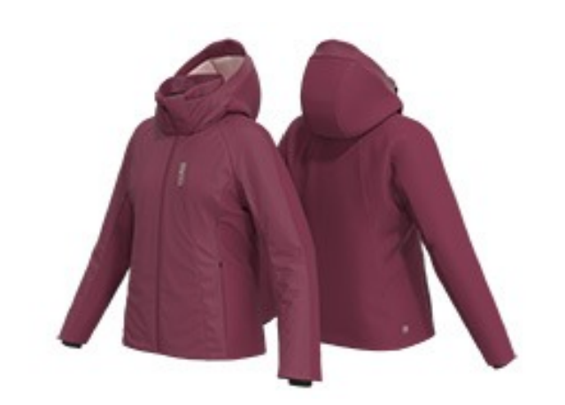 Colmar Skijacke aus Stretch für Damen, garnet-pale rose