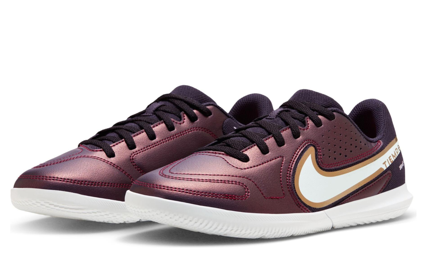 Nike Tiempo Legend 9 Club IC Junior Fussballhallenschuh, lila/kupfer