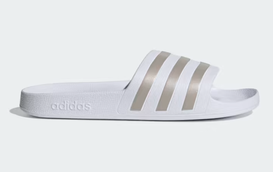 Adidas Adiletten Aqua weiss/silber
