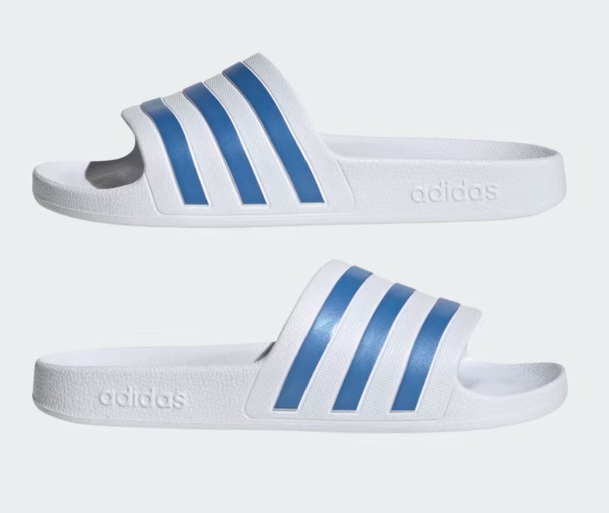 Adidas Adiletten Aqua weiss/blau