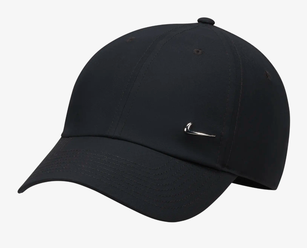 Nike Dri-FIT Club unstrukturierte Metall-Swoosh Cap, schwarz