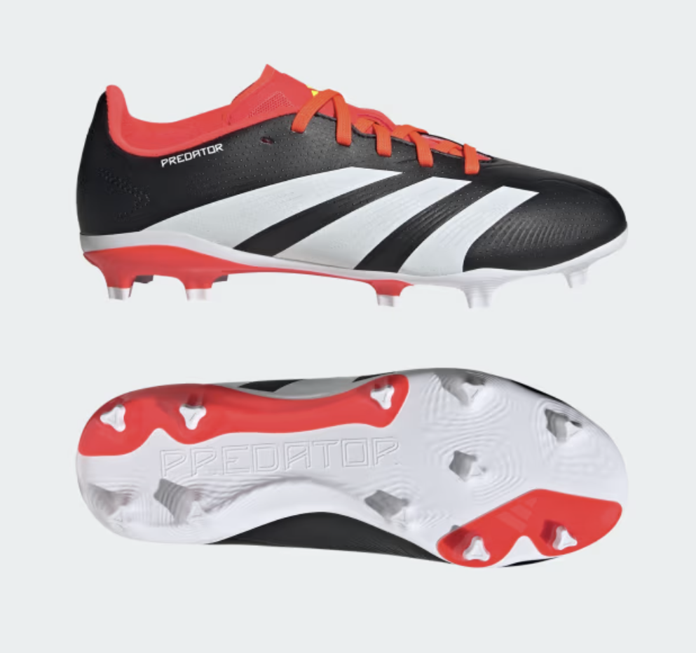 Adidas Predator 24 League FG Fussballschuhe, schwarz/rot