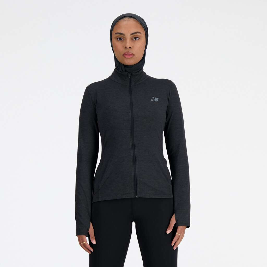 New Balance Space Dye Laufjacke Damen, schwarz
