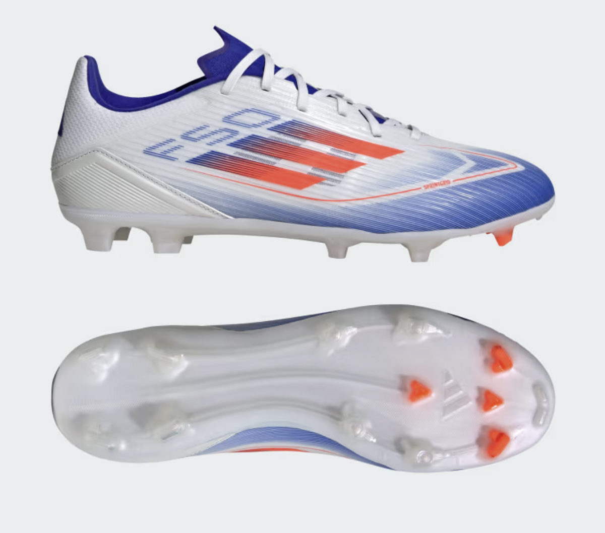 Adidas F50 League FG/MG Fussballschuh, weiss/blau