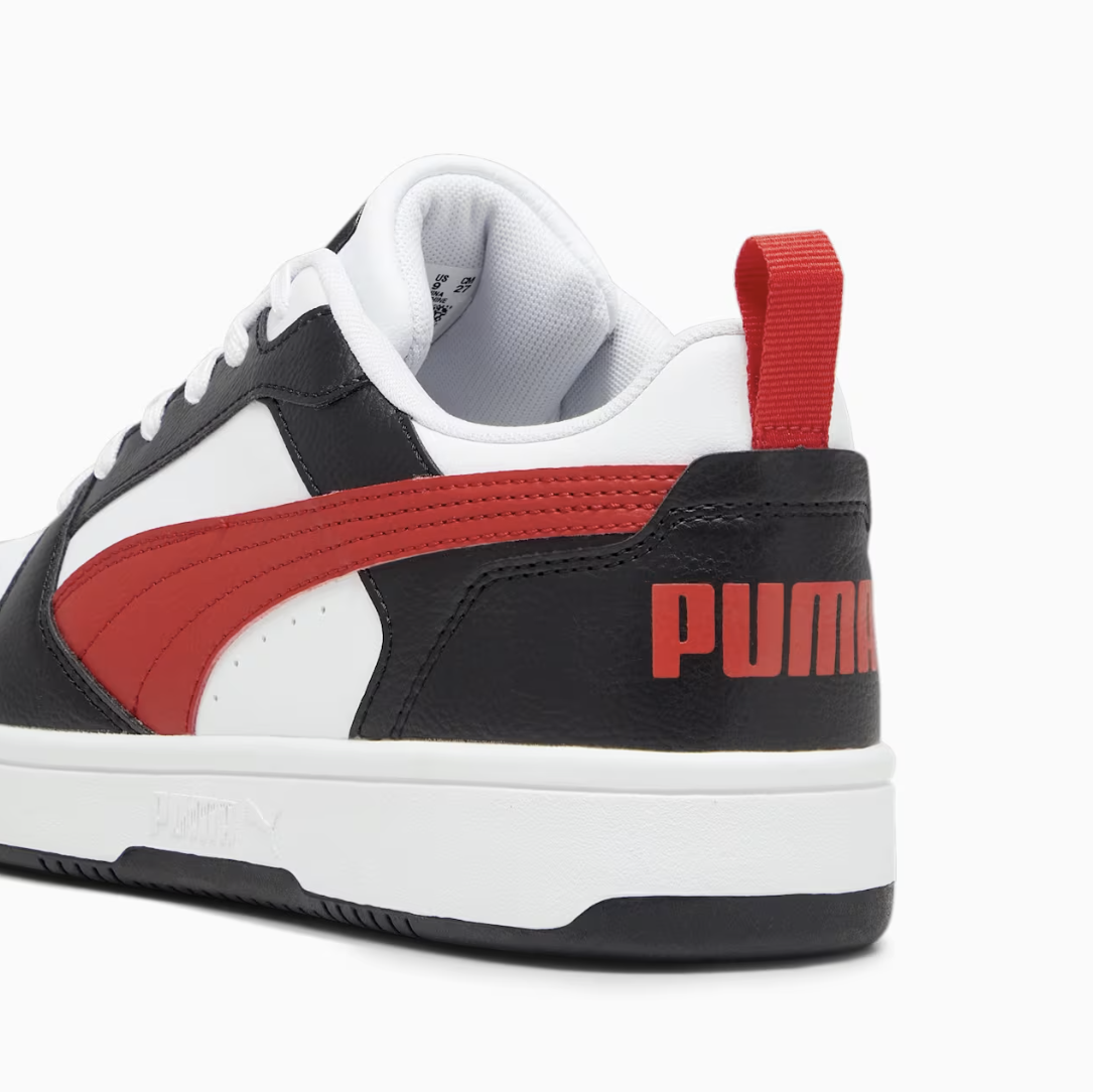 Puma Rebound V6 Low Freizeitschuh, weiss/schwarz