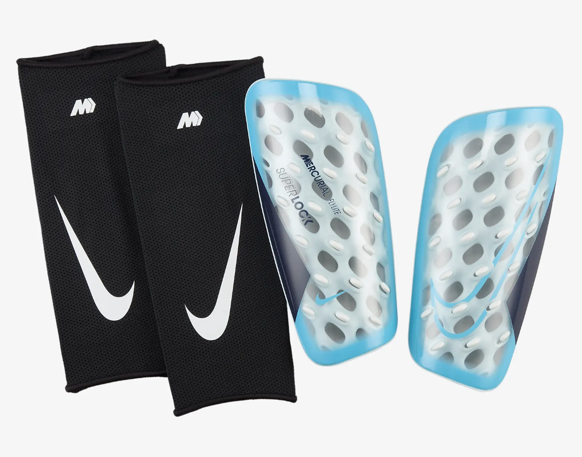 Nike Mercurial FlyLite SuperLock Schienbeinschoner, blau