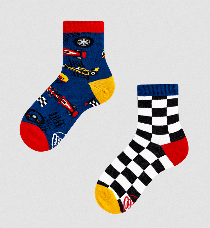 Many Morning Socken Kinder "Formula Racing"