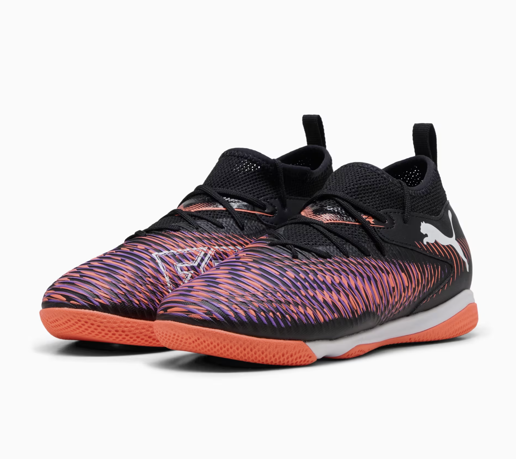 Puma Future 8 Match IT MID Junior Fussballhallenschuh, schwarz/rot