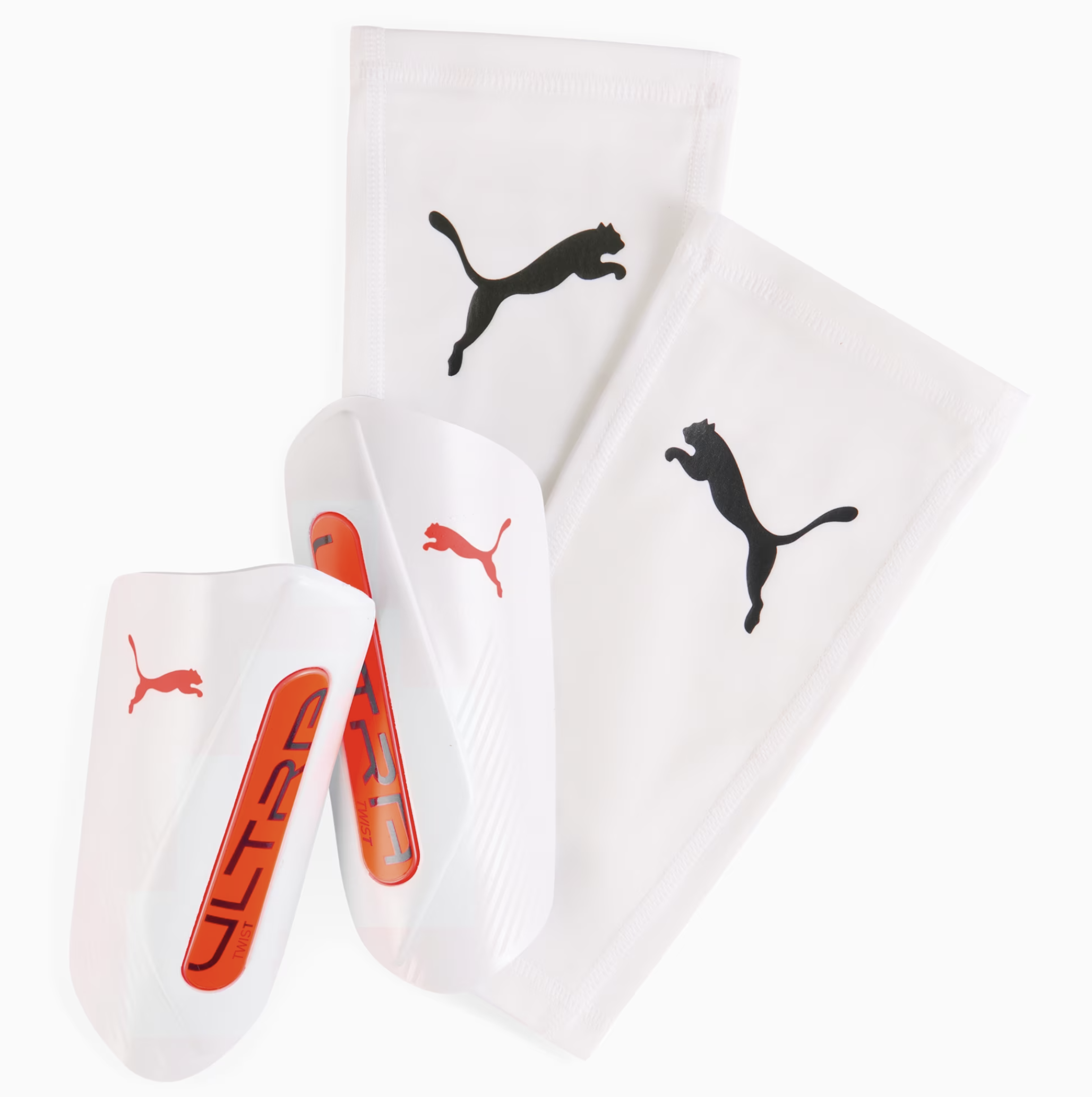 Puma Ultra Twist Sleeve Schienbeinschoner, weiss/rot