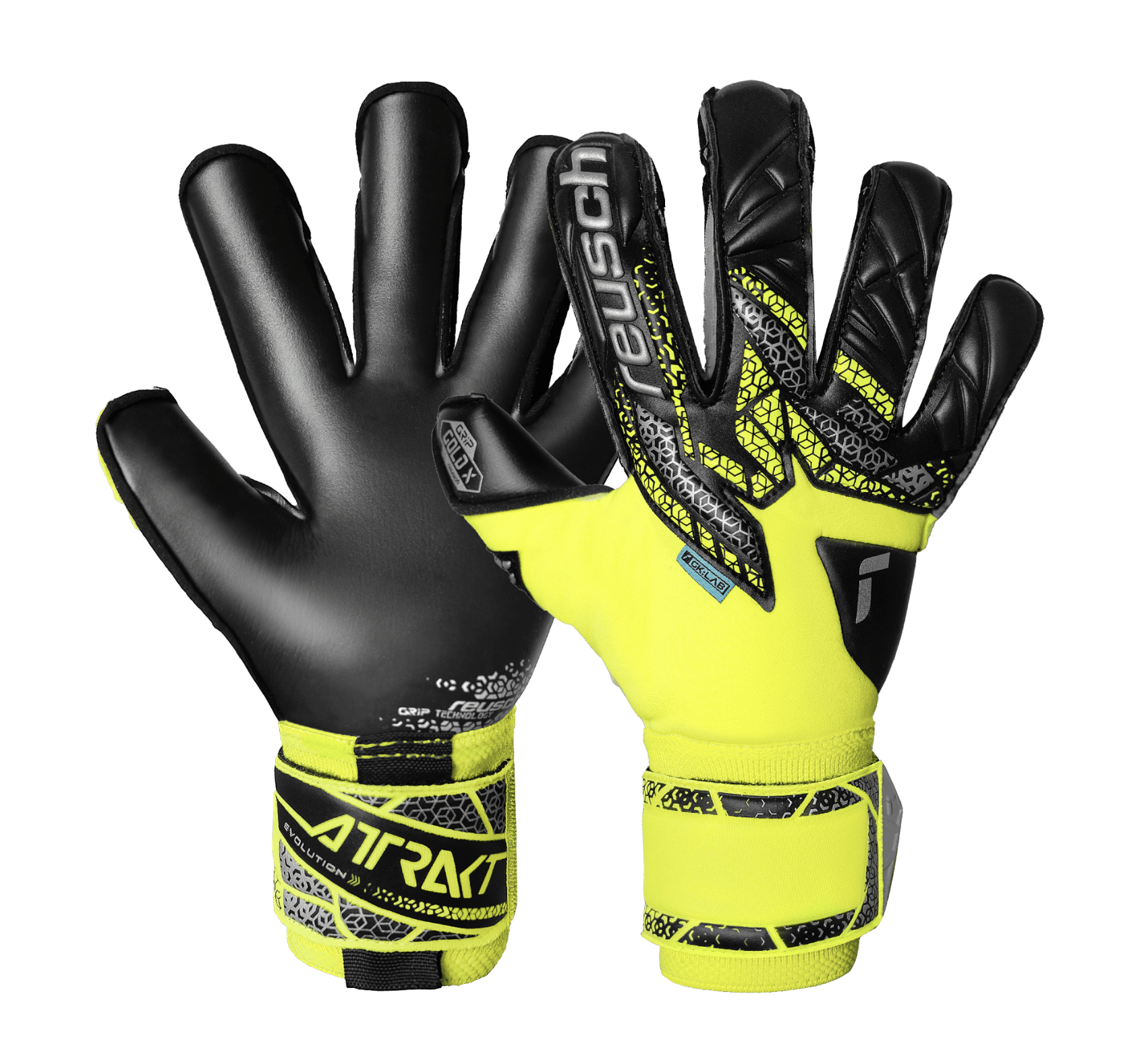 Reusch Attrakt Gold X Evolution, gelb/silber/schwarz