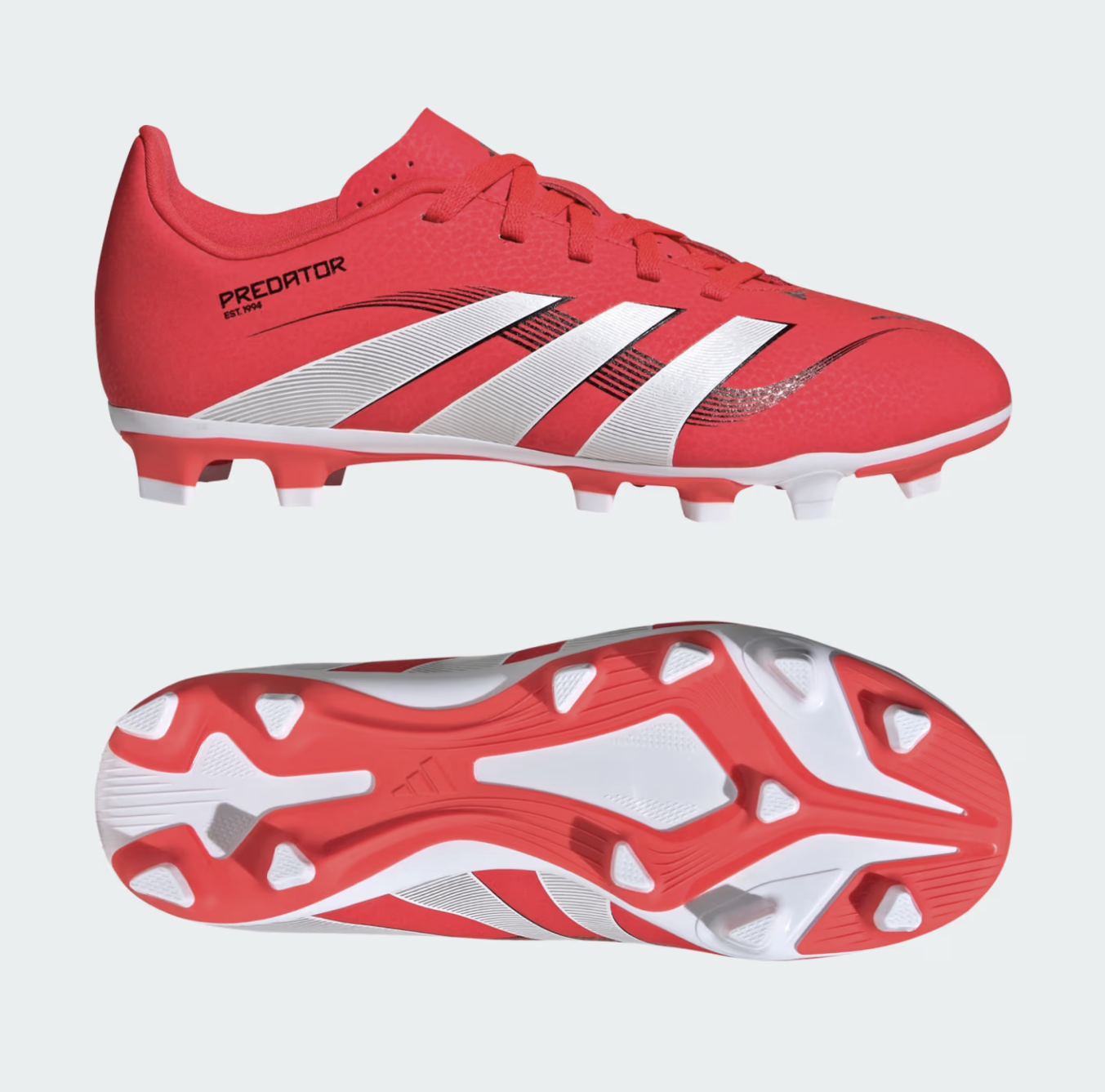 Adidas Predator Club FG/MG Junior Fussballschuhe, rot/weiss