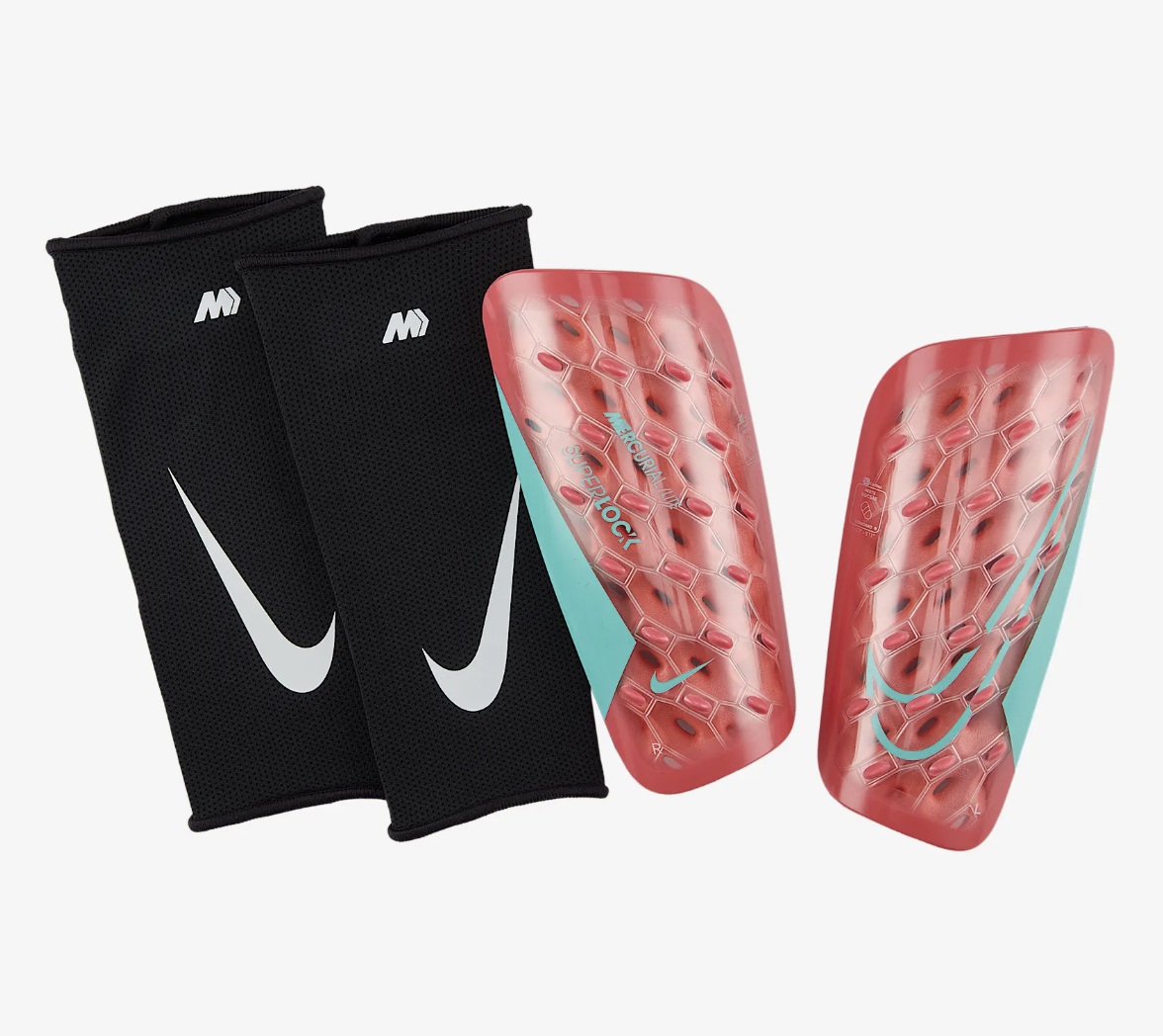 Nike Mercurial Lite SuperLock Schienbeinschoner, emberrot
