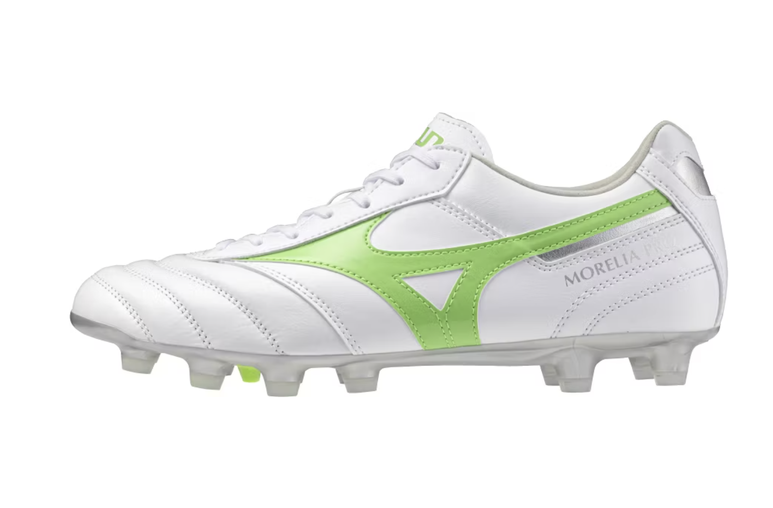 Mizuno Morelia II Pro FG Fussballschuh, weiss/grün