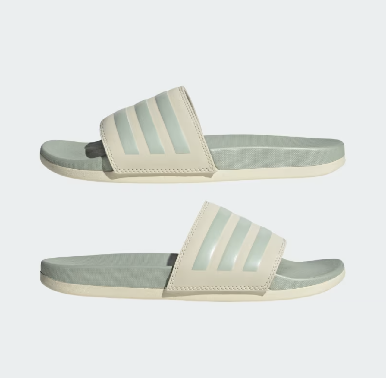 Adidas Adiletten Comfort, wonderweiss/met.grün