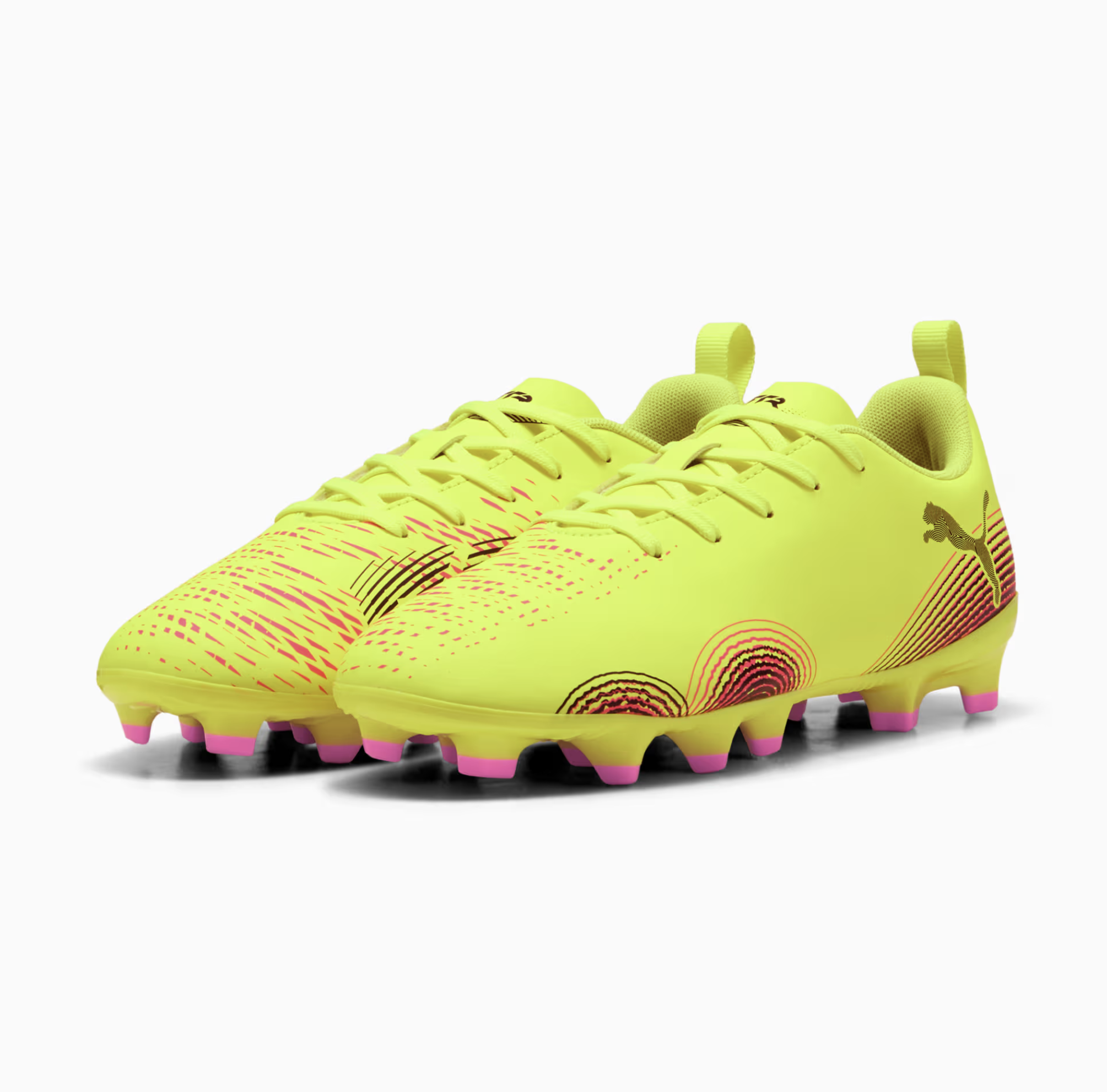 Puma Future 8 Play FG/AG Junior Fussballschuhe, gelb/schwarz