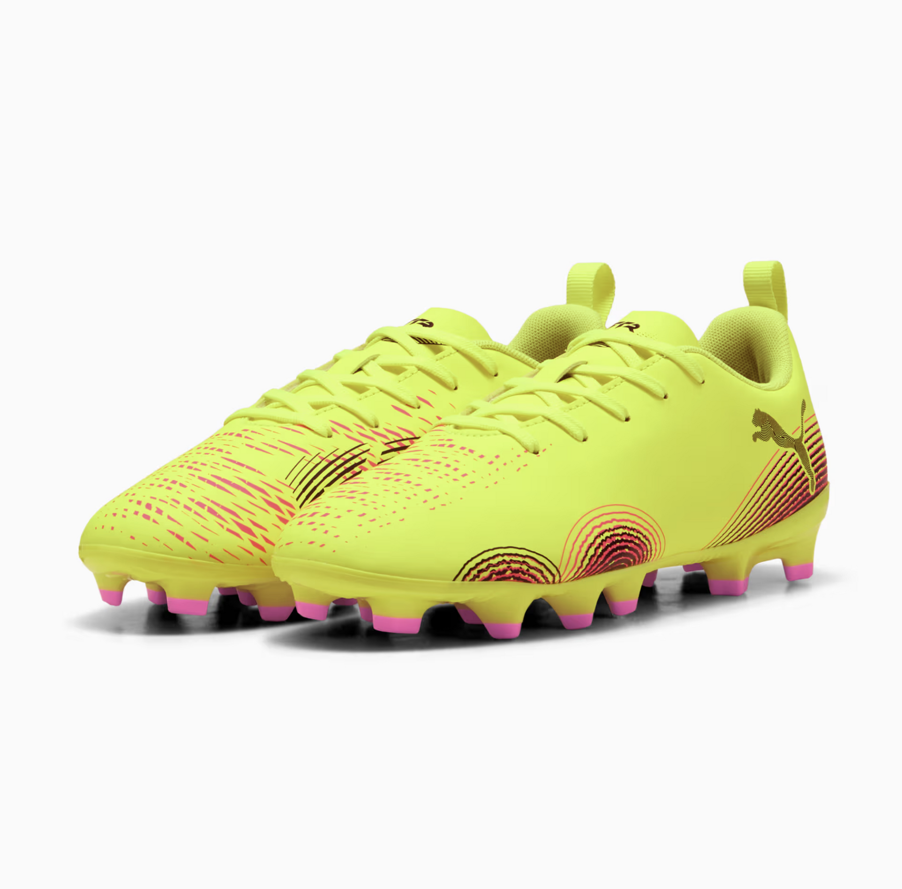 Puma Future 8 Play FG/AG Junior Fussballschuhe, gelb/schwarz