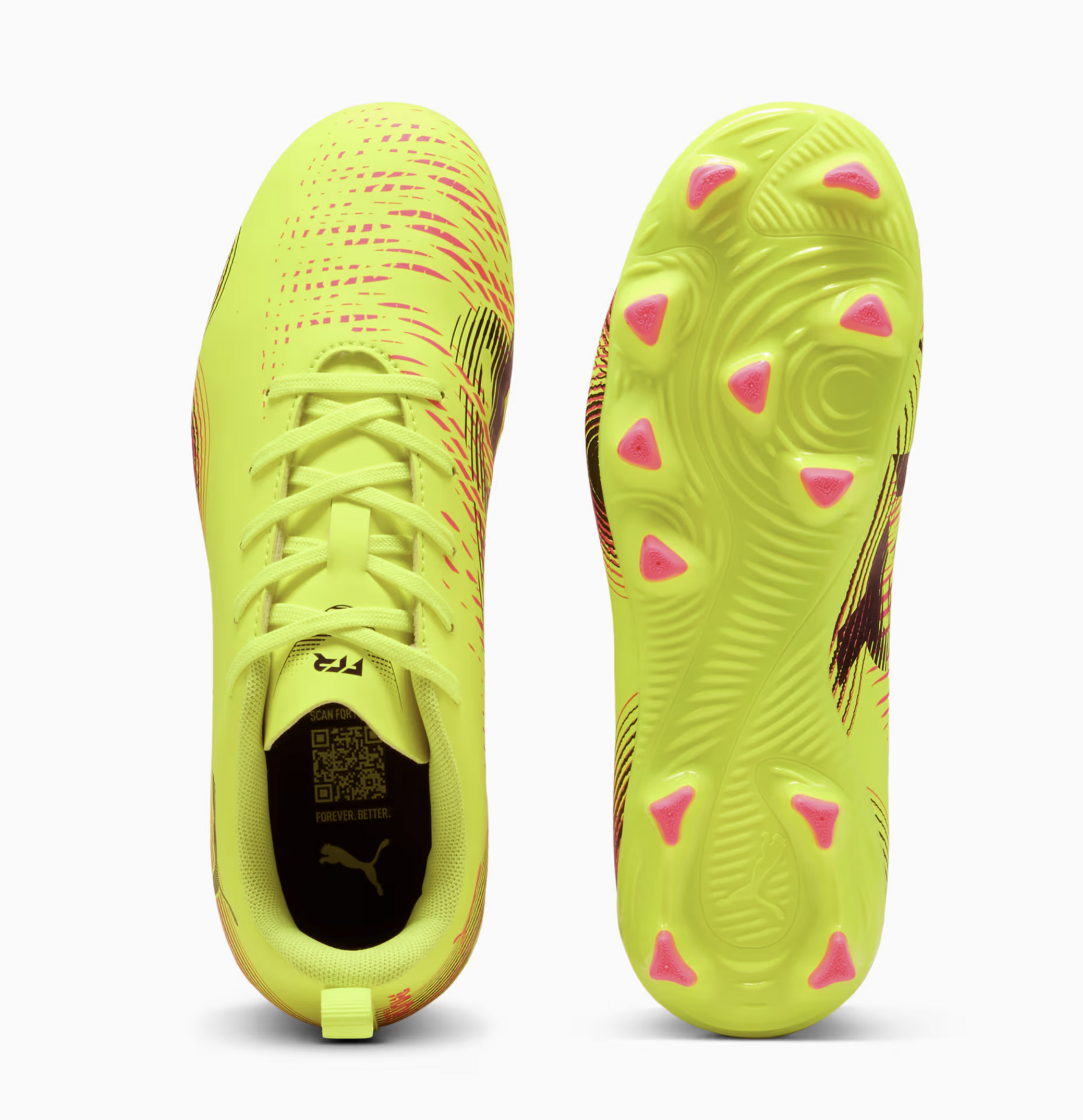 Puma Future 8 Play FG/AG Junior Fussballschuhe, gelb/schwarz
