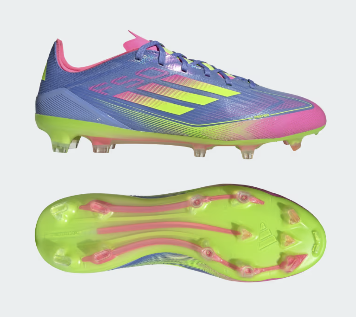Adidas F50 Pro FG Fussballschuh, blue/lemon/pink