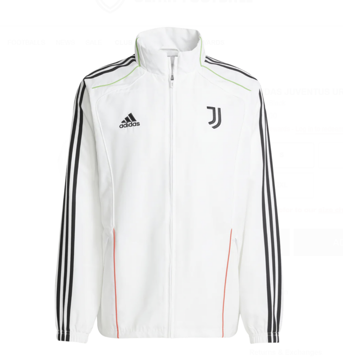 Adidas Juventus Turin UBP TrackTop 2024/25, weiss/schwarz