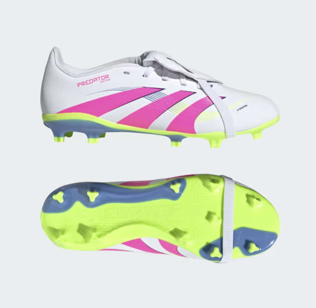 Adidas Predator League FT FG Junior Fussballschuhe, weiss/pink/grün