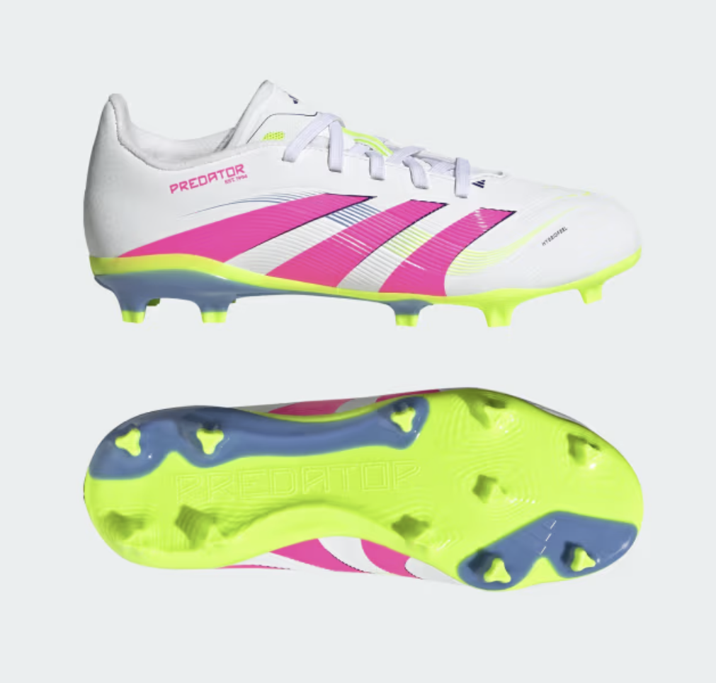 Adidas Predator League FG/MG Junior Fussballschuhe, weiss/pink/grün