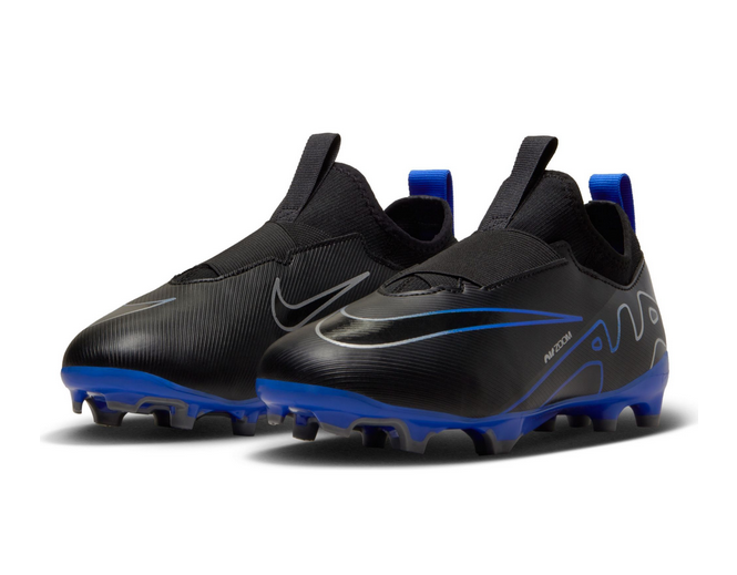 Nike Zoom Mercurial Vapor 15 Academy MG Junior Fussballschuh, schwarz/blau