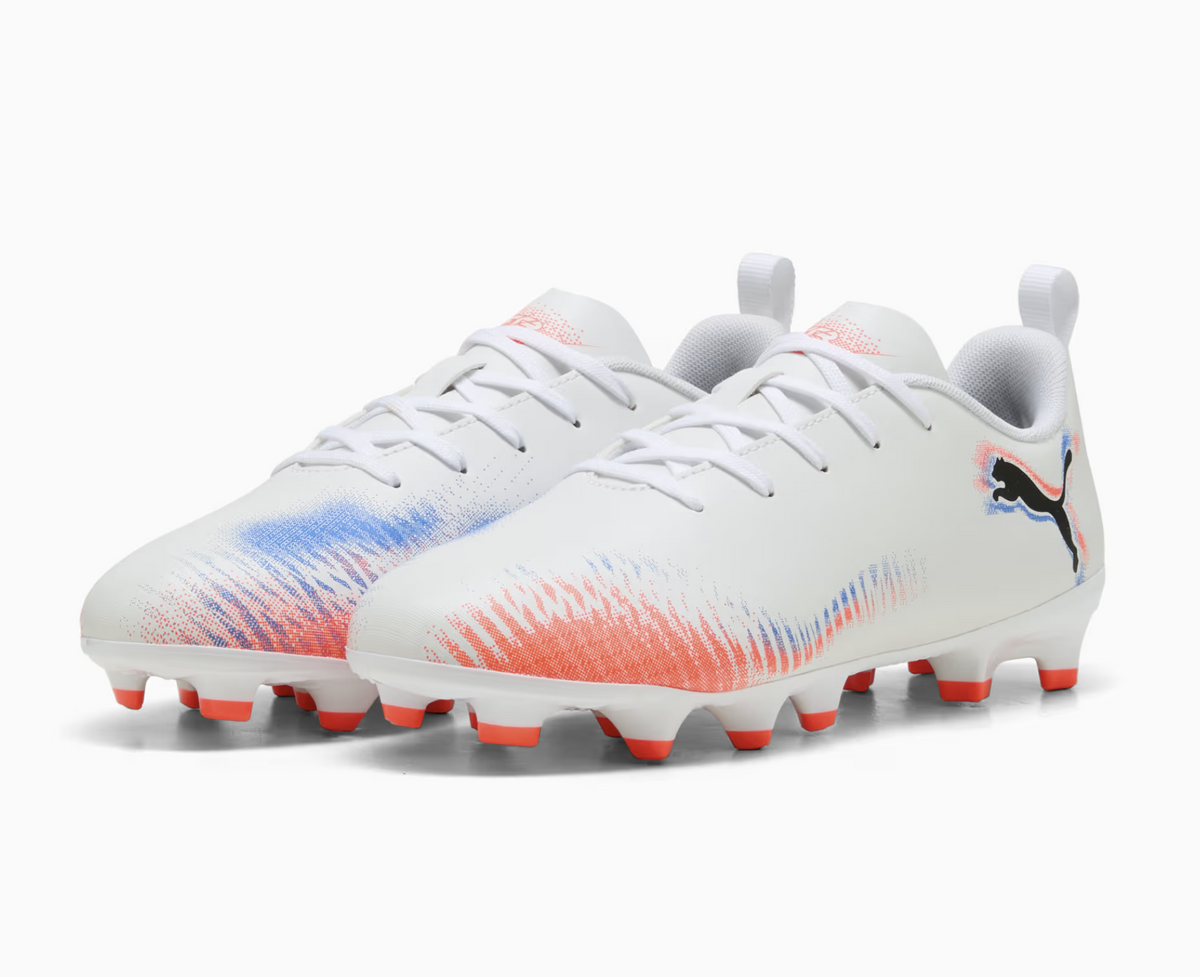 Puma Future 8 Play FG/AG Junior Fussballschuhe, weiss/schwarz