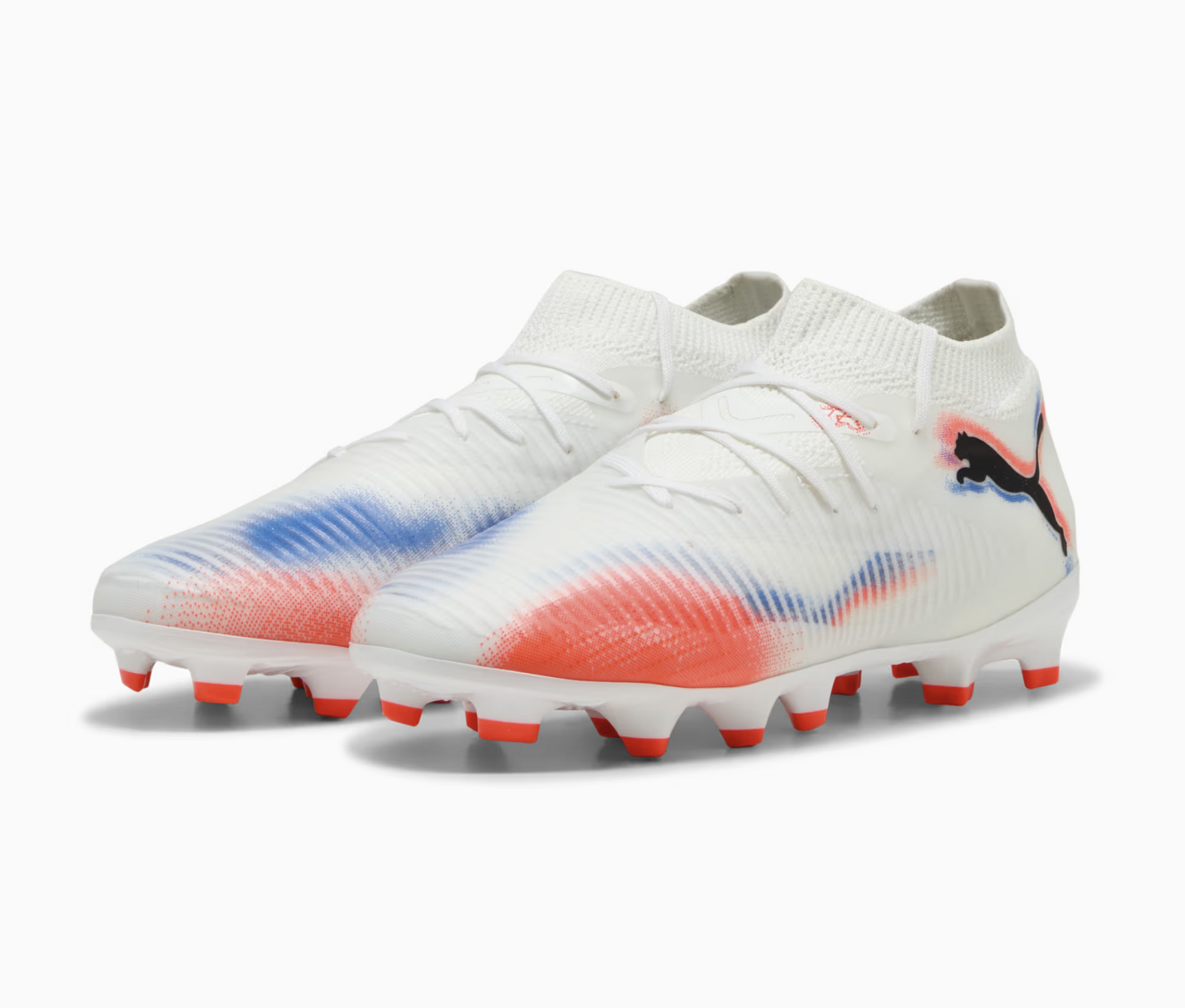 Puma Future 8 Pro FG/AG Junior Fussballschuh, weiss/schwarz