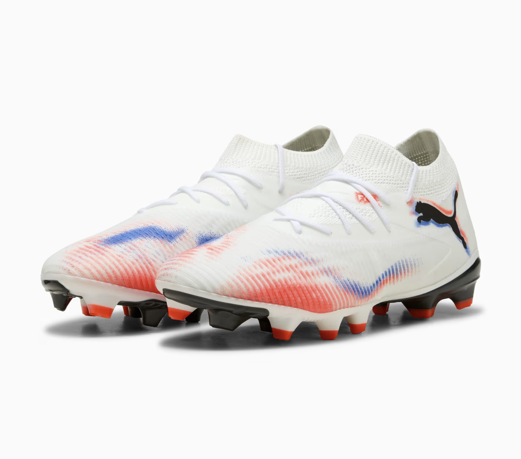 Puma Future 8 Match FG/AG Damen Fussballschuh, weiss/schwarz/rot
